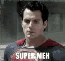 Superman Meh GIF