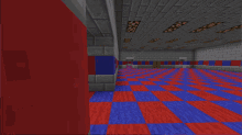 minecraft blue and red spacious
