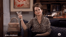 karen walker zoned out will and grace blank stare steady