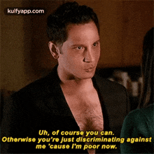 Uh, Of Course You Can.Otherwise You'Re Just Discriminating Againstme 'Cause L'M Poor Now..Gif GIF - Uh Of Course You Can.Otherwise You'Re Just Discriminating Againstme 'Cause L'M Poor Now. Htgawm GIFs