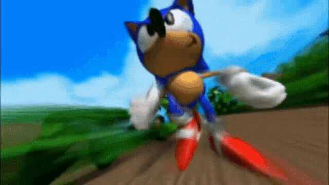 Piracy Sonic Left Pose Sticker - Piracy Sonic Left pose Third Party FNF -  Discover & Share GIFs