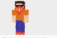 a pixel art of a man wearing sunglasses and a scarf