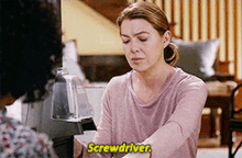 Greys Anatomy Meredith Grey GIF - Greys Anatomy Meredith Grey Screwdriver GIFs