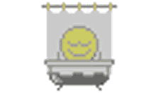 shower emoji pixel art bath smile