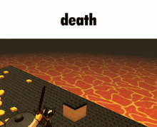 a screenshot of a video game with the word death on the bottom