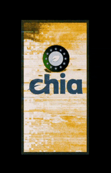 the word chia is on a wooden surface