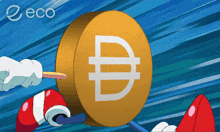 a coin with a euro sign on it