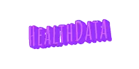 the word health data is written in purple letters on a white background