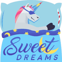 sweet dream unicorn life joypixels good night unicorn