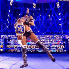 Sasha Banks Smack Down Womens Champion GIF - Sasha Banks Smack Down Womens Champion Entrance GIFs
