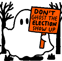 Moveon Dont Ghost The Election Sticker - Moveon Dont Ghost The Election Show Up Stickers