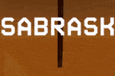 a logo for sabrash rulz shows a brown background