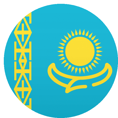 Kazakhstan Flags Sticker - Kazakhstan Flags Joypixels Stickers