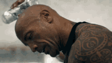 Pouring Water On Head Dwayne Johnson GIF - Pouring Water On Head Dwayne Johnson The Rock GIFs