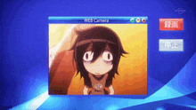 a computer screen with a web camera displayed