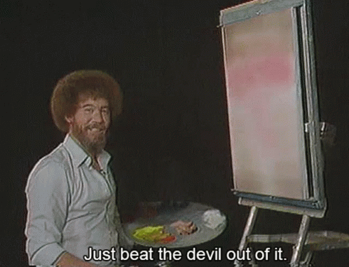 grave fugl Van Bob Ross Funny GIF - Bob Ross Funny Beat The Devil Out Of It - Discover &  Share GIFs