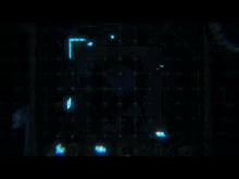 a blue background with a grid of squares and a lightning bolt coming out of it