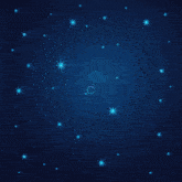 a man wearing sunglasses and a hat stands in front of a starry background