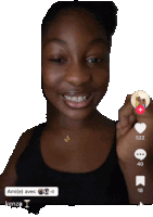 a girl with a necklace that says ami ( e ) avec on it