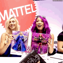 Sasha Banks Charlotte Flair GIF - Sasha Banks Charlotte Flair Mattel GIFs