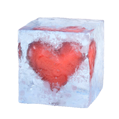 Heart Inside Of An Ice Cube Jon Langston Sticker - Heart Inside Of An Ice Cube Jon Langston Heart On Ice Song Stickers