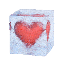 Heart Inside Of An Ice Cube Jon Langston Sticker - Heart Inside Of An Ice Cube Jon Langston Heart On Ice Song Stickers