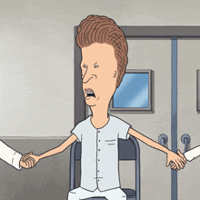 uncomfortable butt head beavis and butt head grossed out holding hands
