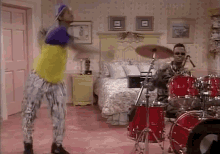 Fresh Prince Of Bel Air, Jazzy Jeff On Drums & Dance GIF - Will Smith Fresh GIFs