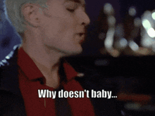 a man says why does n't baby in a dark room