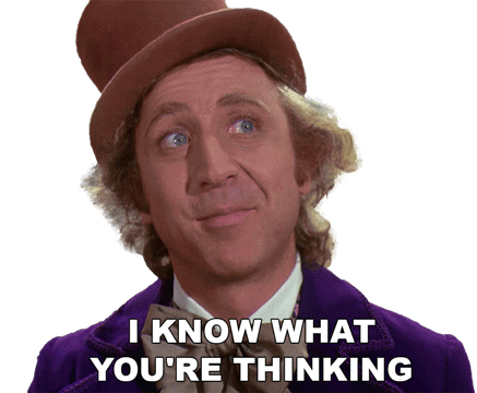 I Know What Youre Thinking Willy Wonka And The Chocolate Factory Sticker - I Know What Youre Thinking Willy Wonka And The Chocolate Factory Know Whats In Your Mind Stickers