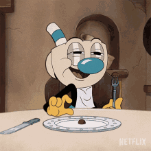 Sniffing Mugman GIF - Sniffing Mugman The Cuphead Show GIFs