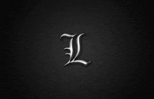 the letter l is shown on a black background