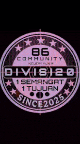 a picture of a circle with the number 86 on it