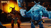 a video game called smite 2 alpha shows two monsters