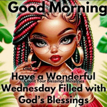 a good morning message with a picture of a doll