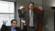Trying To Get Ppl Excited At Work GIF - The Office Michael Scott Dwight GIFs