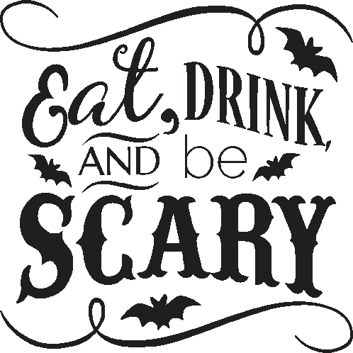 Eat Drink And Be Scary Halloween Party Sticker - Eat Drink And Be Scary Halloween Party Joypixels Stickers