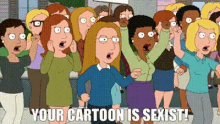 sexist cartoon family guy protest