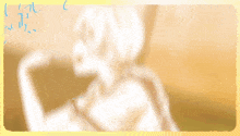a drawing of a girl with a ponytail pointing her finger