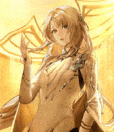 a drawing of a girl with long blonde hair and a white dress