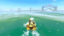 a mario kart game is being played on a screen