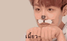 พัคอูจิน งื้อ เมี้ยว GIF - Park Woojin Cat Face Paint GIFs