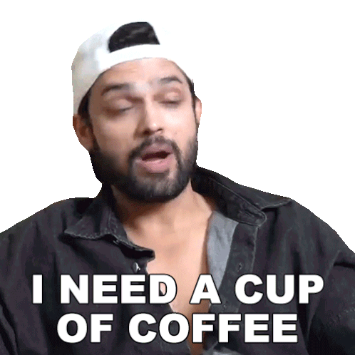 I Need A Cup Of Coffee Parth Samthaan Sticker - I Need A Cup Of Coffee Parth Samthaan Pinkvilla Stickers