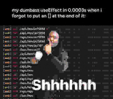 a screenshot of a video game that says my dumbass use effect in 0.003s