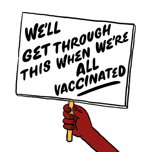 Well Get Through This We Will Get Through This Sticker - Well Get Through This We Will Get Through This When Were All Vaccinated Stickers