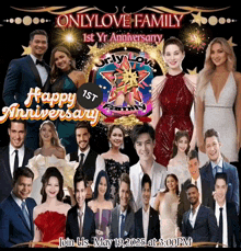 a poster for the onlylove family 1st anniversary