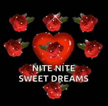 nite nite sweet dreams sparkles hearts rose