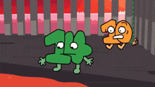 a cartoon drawing of a number 19 and a number 19