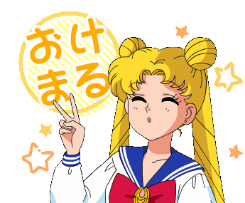 Sailor Moon Peace Sign Sticker - Sailor Moon Peace Sign Stars Stickers