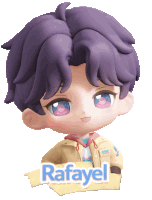 a cartoon character with the name rafael written on it